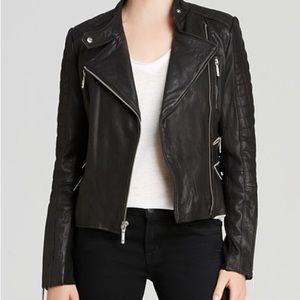 BCBG MAXAZRIA leather moto jacket